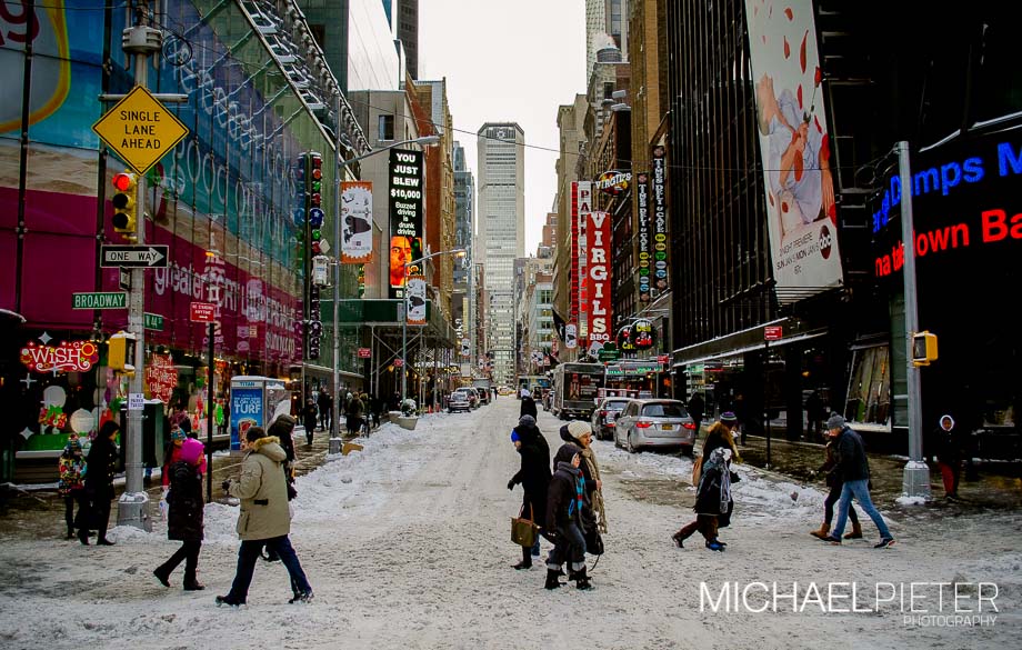 Nueva York Cubierta de Nieve Postboda en Nueva York